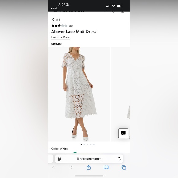Endless Rose White Lace Midi Dress - Picture 1 of 6